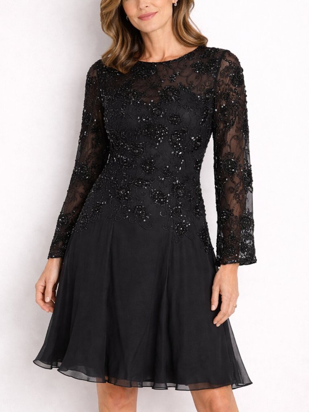 Niteline by Della Roufogali Evening Dress 100% Silk Black